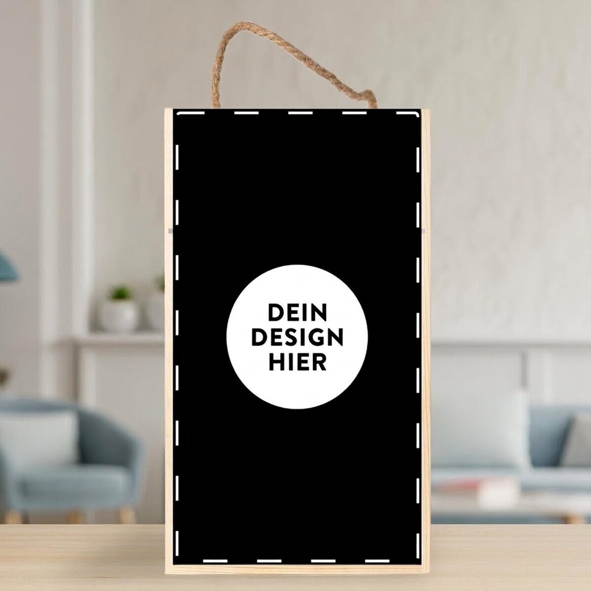 Weinkiste für 2 Flaschen, individuell gestaltet mit deinem Motiv