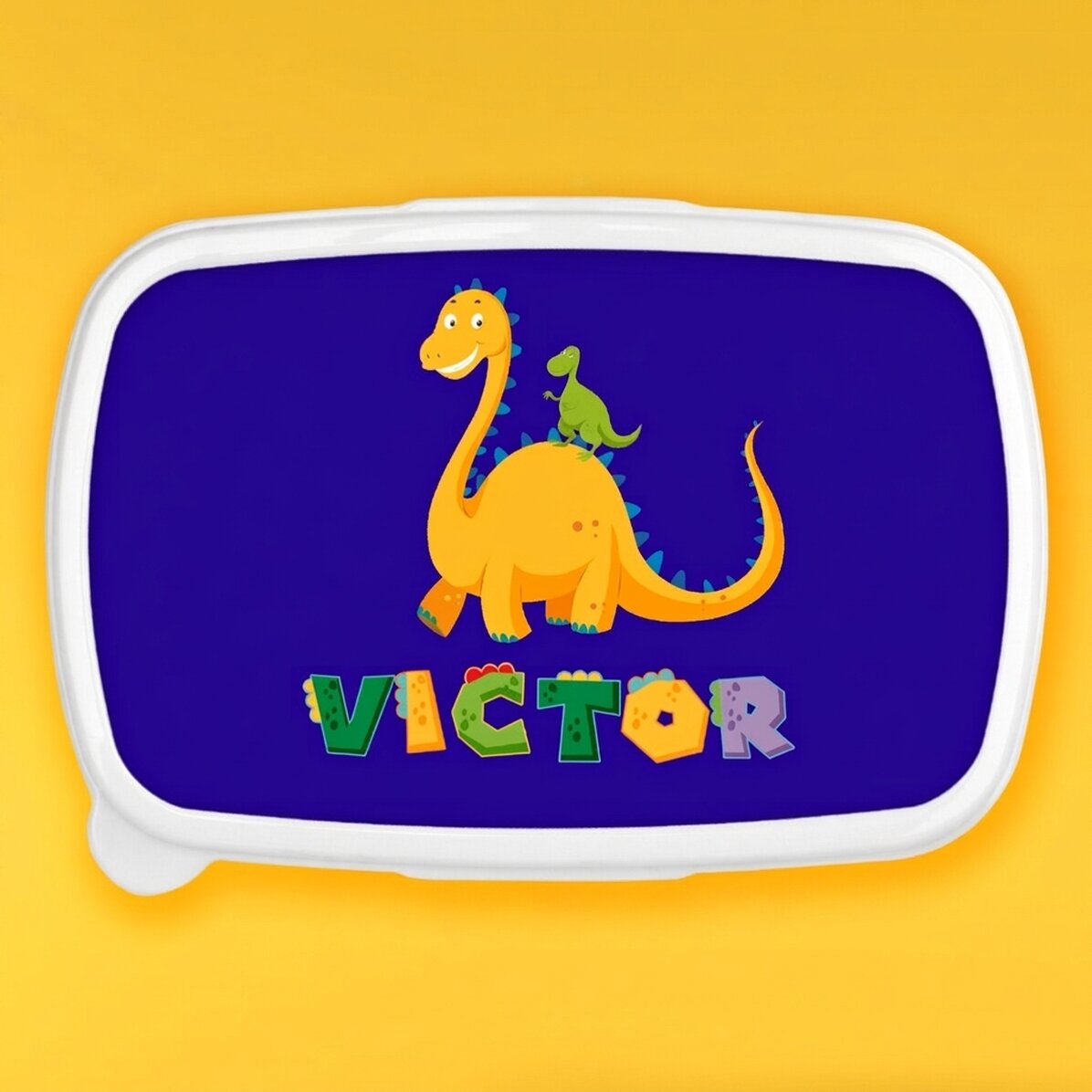 Lunchbox, personalisierte Auflaufform mit Namen – Dino