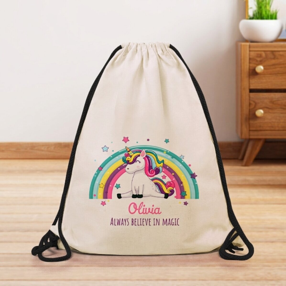 Personalisierter Rucksack mit Aufdruck – Regenbogen