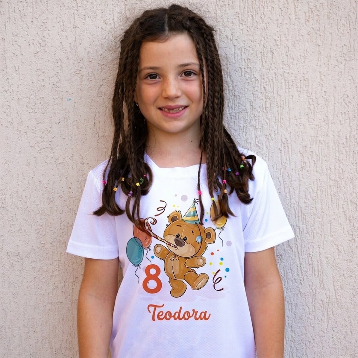 Personalisiertes Sport-T-Shirt für Kinder mit Alter und Namen – Geburtstag