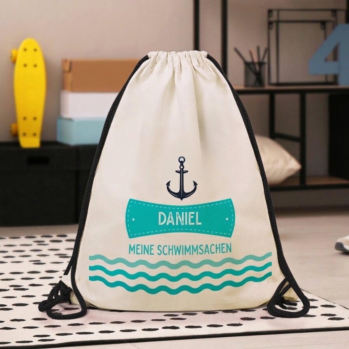 Personalisierter Rucksack mit Aufdruck – Schwimmausrüstung