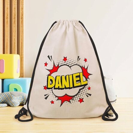 Rucksack mit Namensaufdruck – Comics