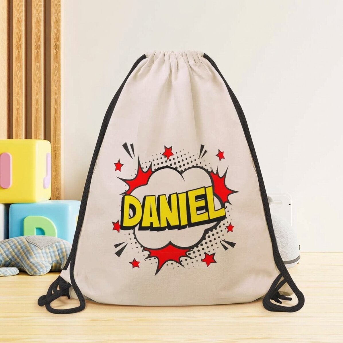 Rucksack mit Namensaufdruck – Comics