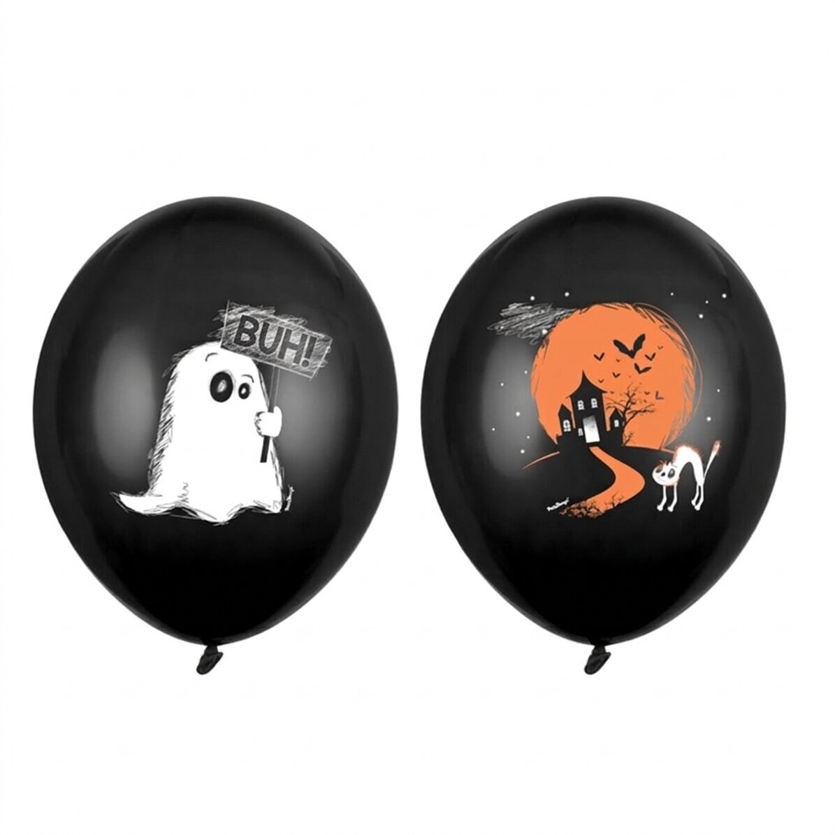 6er-Set Halloween-Luftballons – Spukhaus
