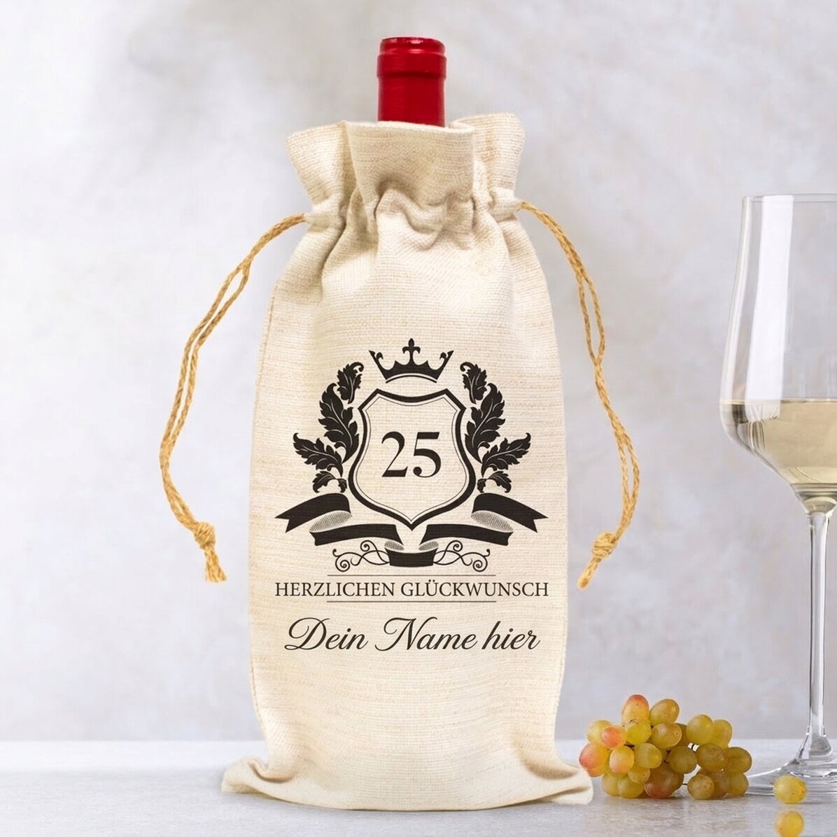 Personalisierte Tasche für eine Weinflasche – Royalty