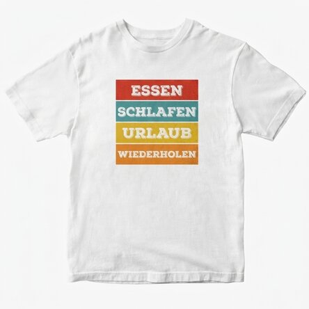 Personalisiertes T-Shirt mit Aufdruck – Eat. Sleep...