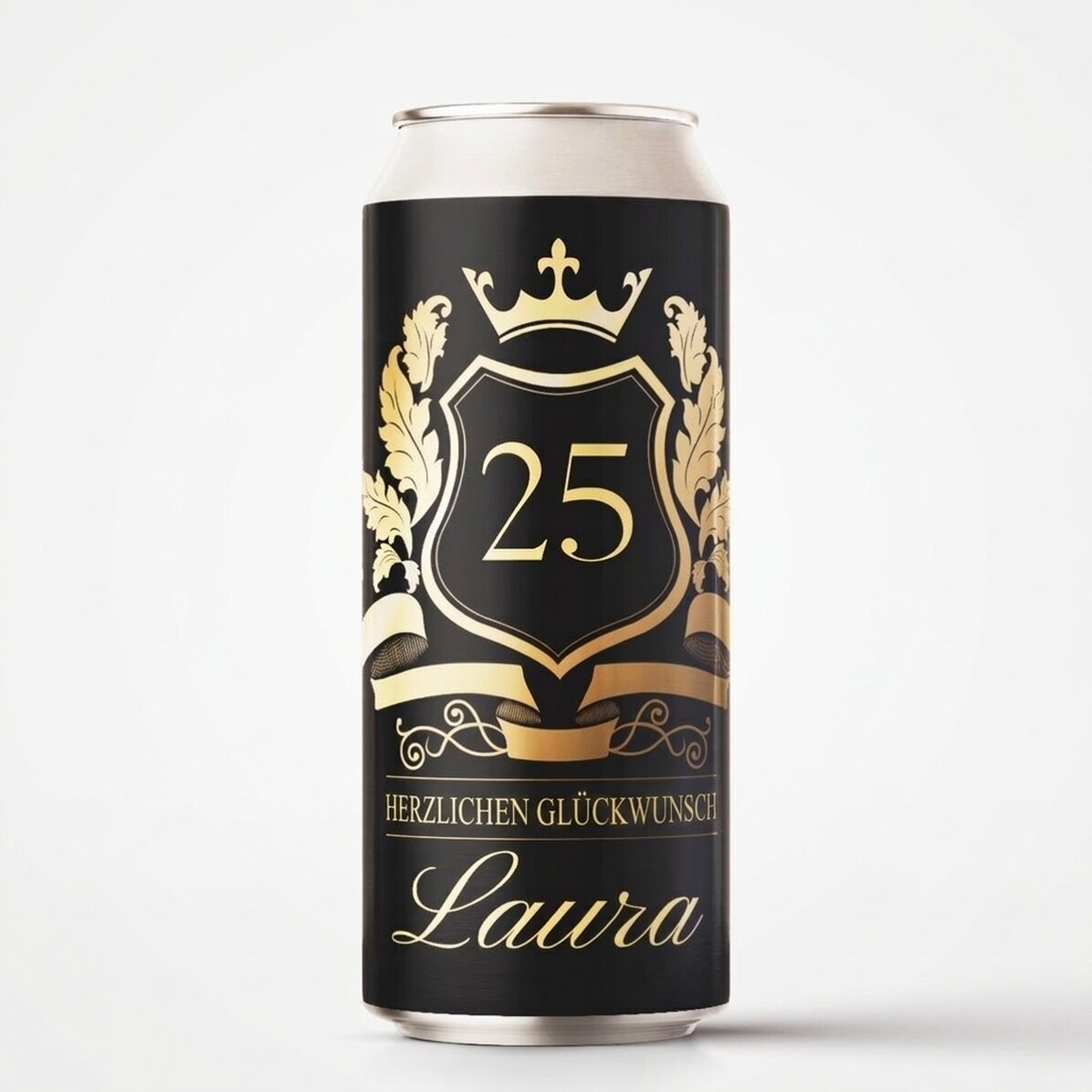 Bier in einer Dose mit individueller Beschriftung – Royalty
