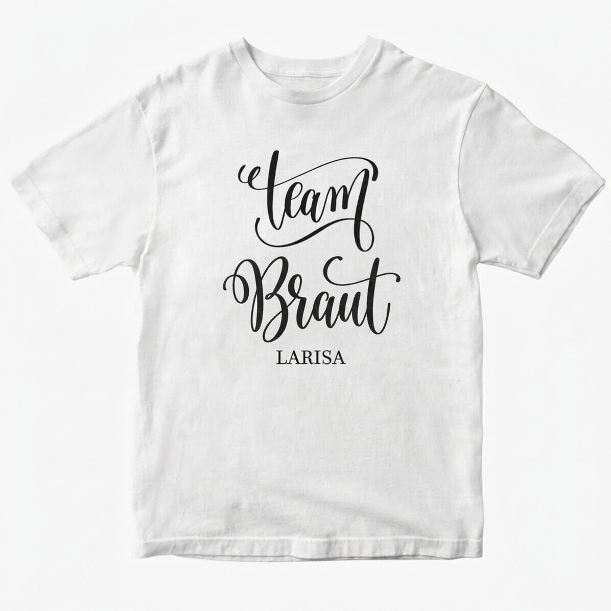 Personalisiertes T-Shirt mit Aufdruck für die Brautjungfern – Team Bride