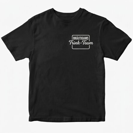 Personalisiertes Baumwoll-T-Shirt mit Aufdruck für den Junggesellenabschied – Groom's drinking team