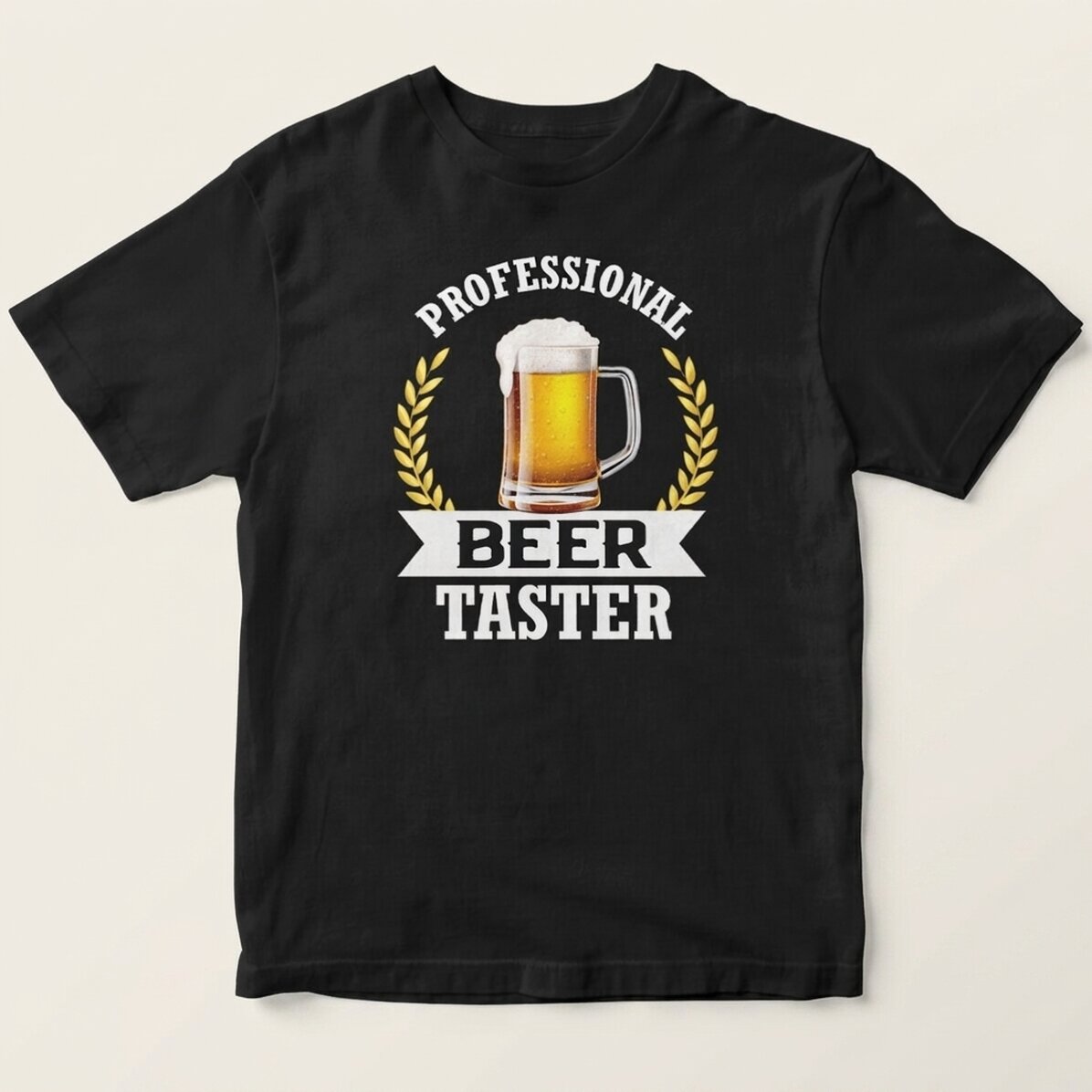 Personalisiertes Baumwoll-T-Shirt mit Aufdruck – Bierverkoster