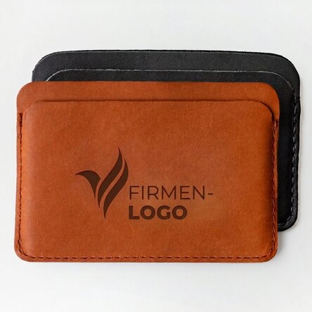 Personalisierte Lederbrieftasche mit Logo