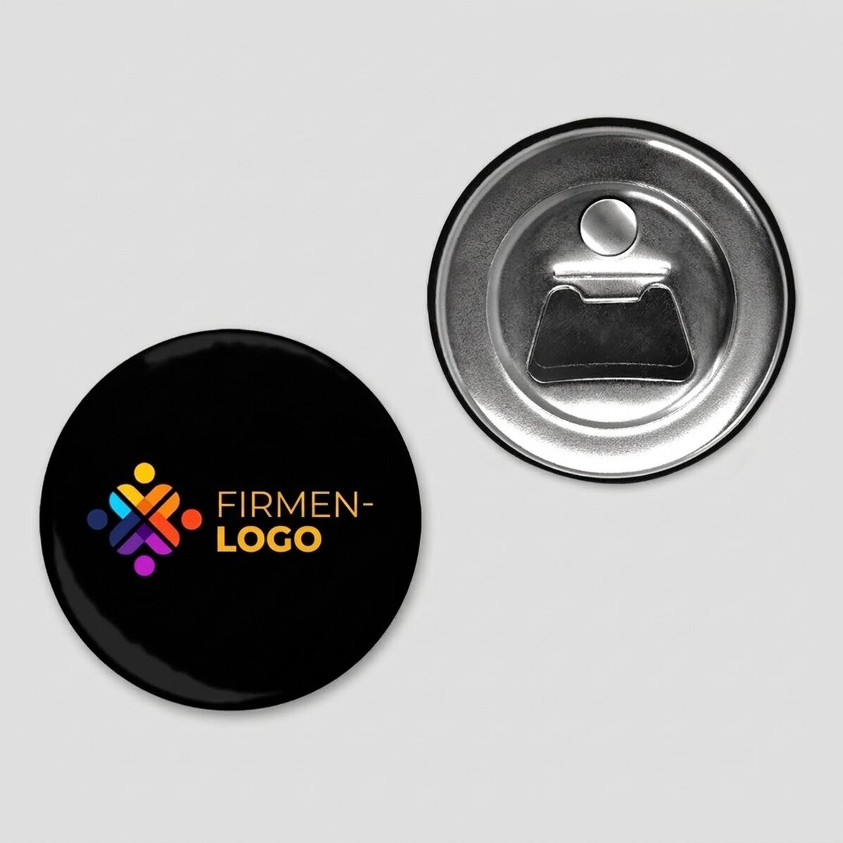 Flaschenöffner mit Magnet, individuell mit Logo bedruckt