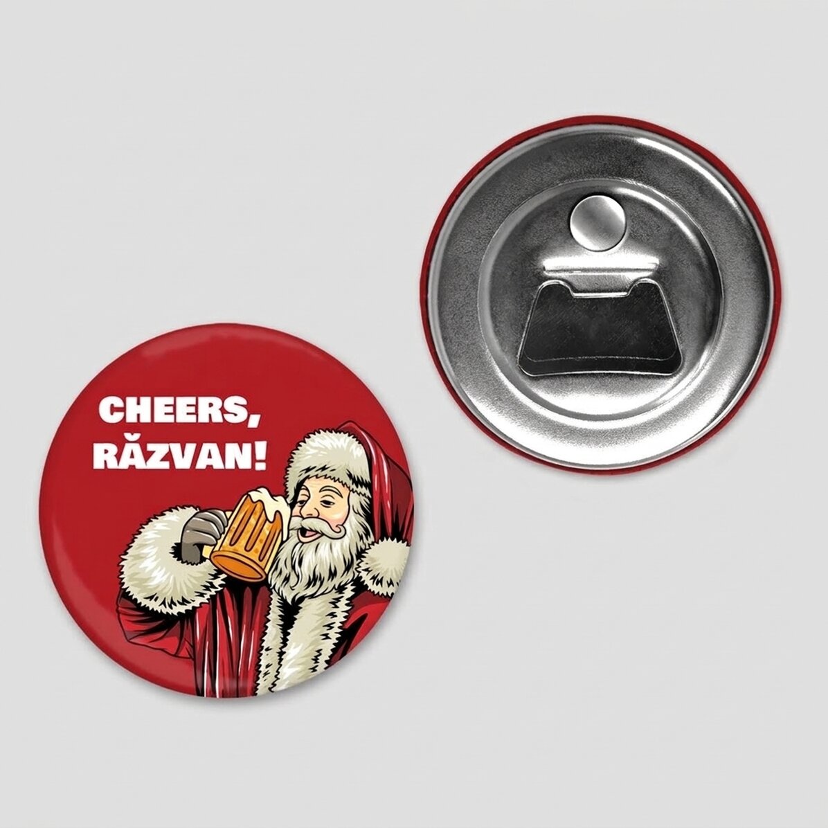 Personalisierter Flaschenöffner mit Magnet und Aufdruck – Weihnachtsmann