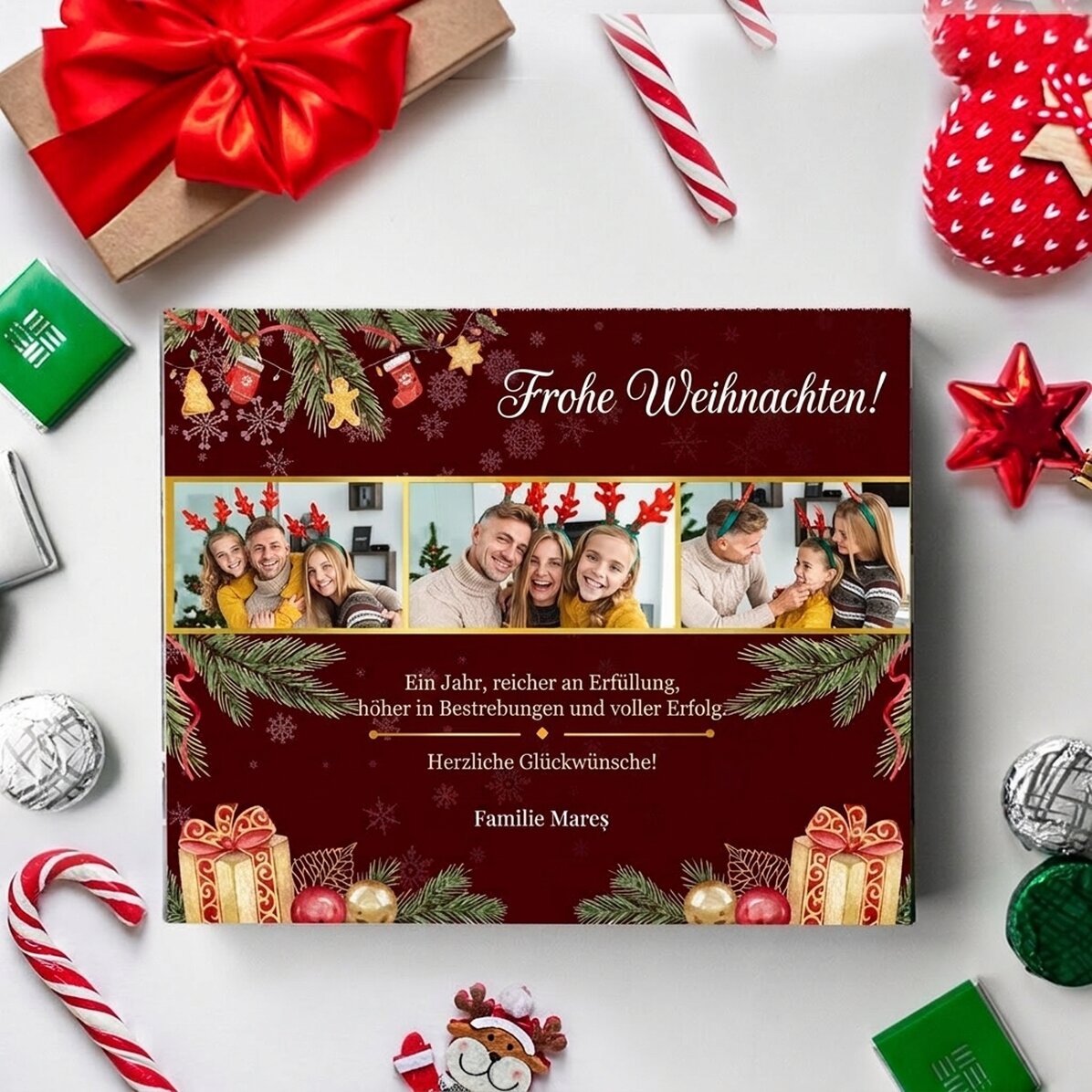 Personalisierte Pralinenschachtel mit Foto und Text – Familiengeschenk