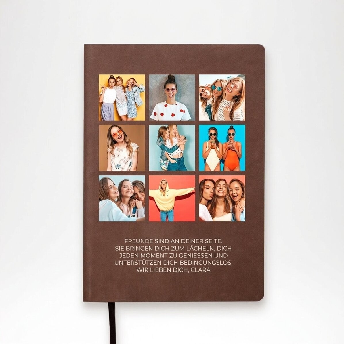 Personalisierter Kalender mit 9 Fotos und Text