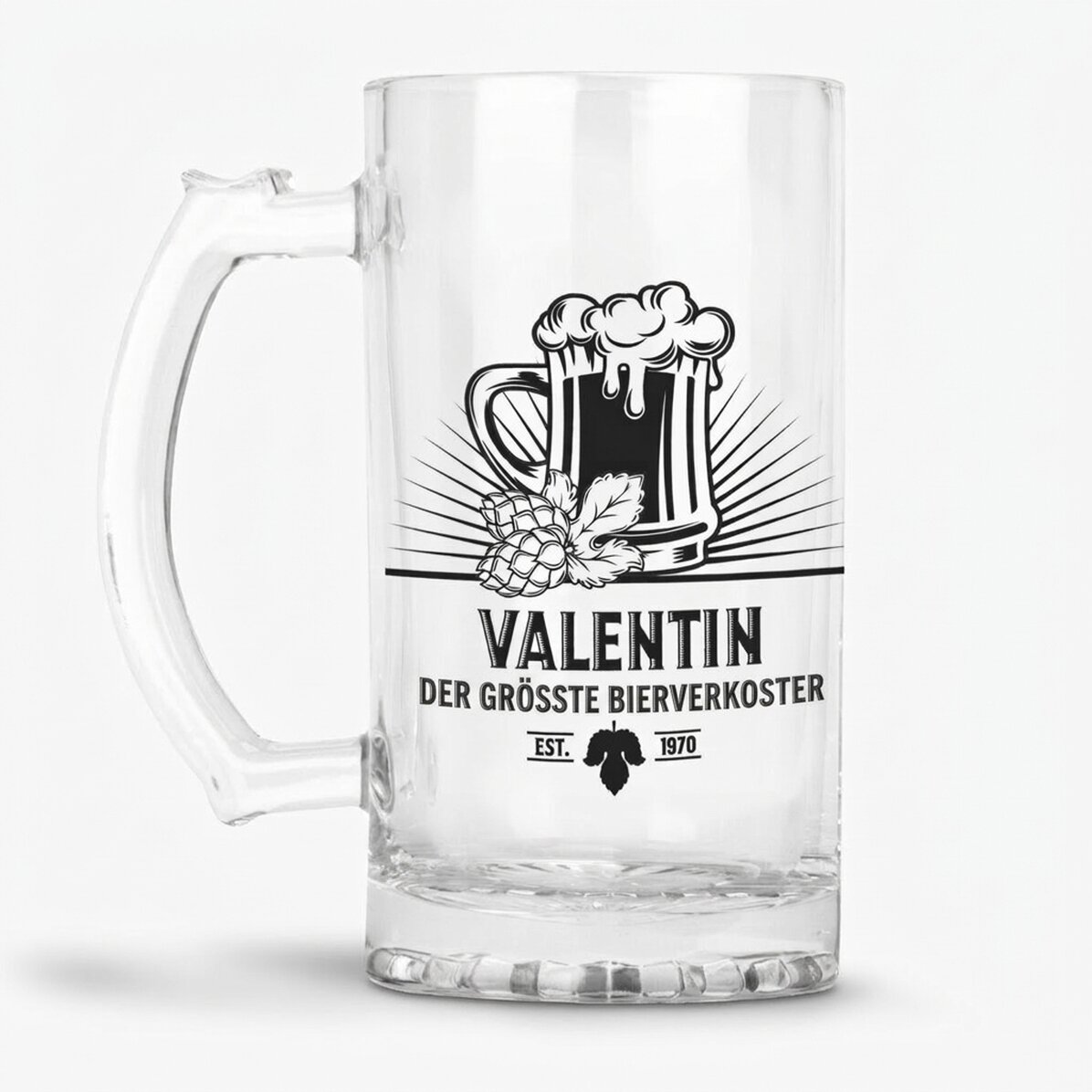 Personalisierter Bierkrug mit Aufdruck – Bierverkoster