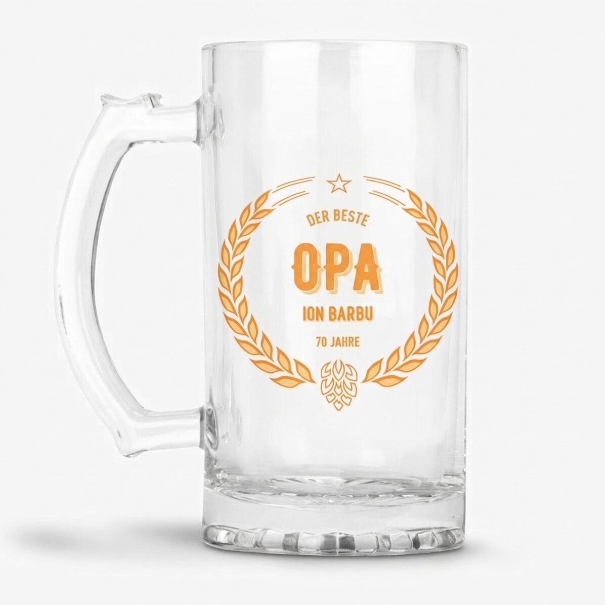 Personalisierter Bierkrug mit Aufschrift – Der beste Opa