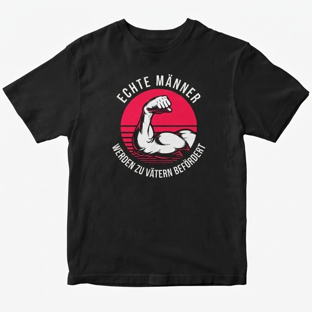 Personalisiertes Baumwoll-T-Shirt mit Aufdruck – Echte Männer