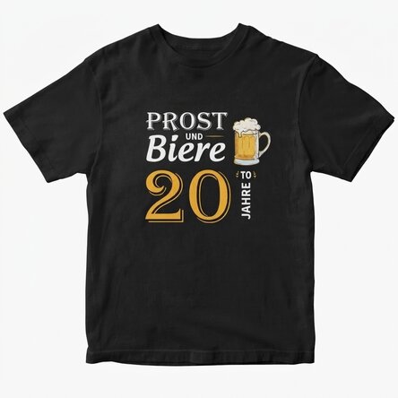 Personalisiertes Baumwoll-T-Shirt mit Aufdruck – Cheers and Beers