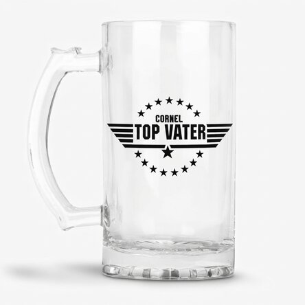 Personalisierter Bierkrug mit Aufdruck – Top Dad