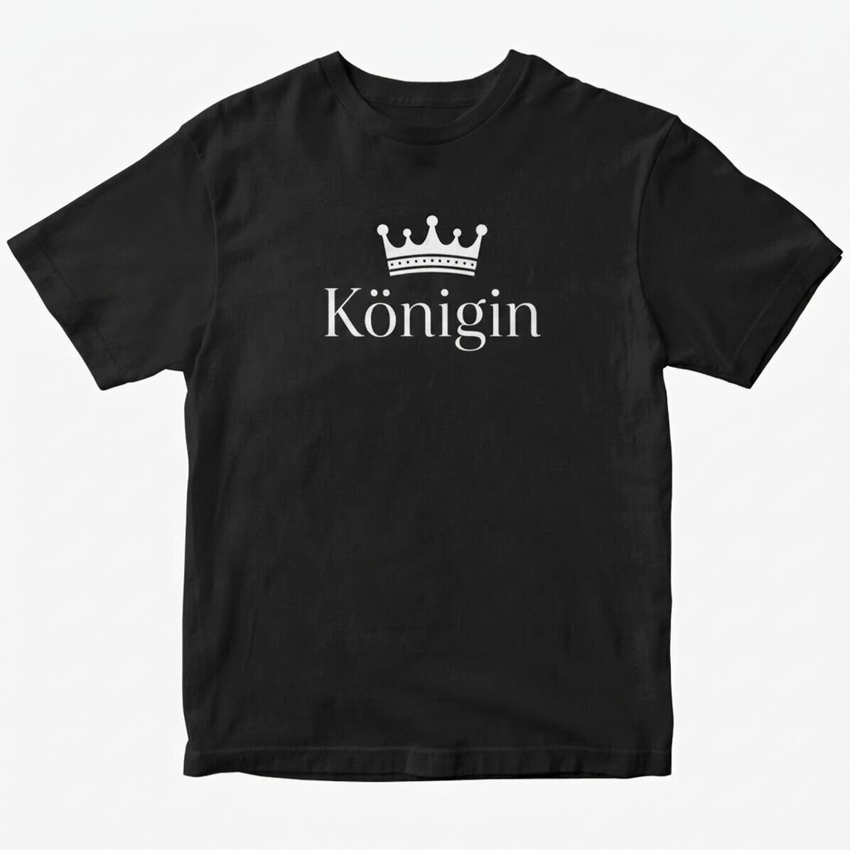 Personalisiertes Baumwoll-T-Shirt mit Aufdruck – King & Queen