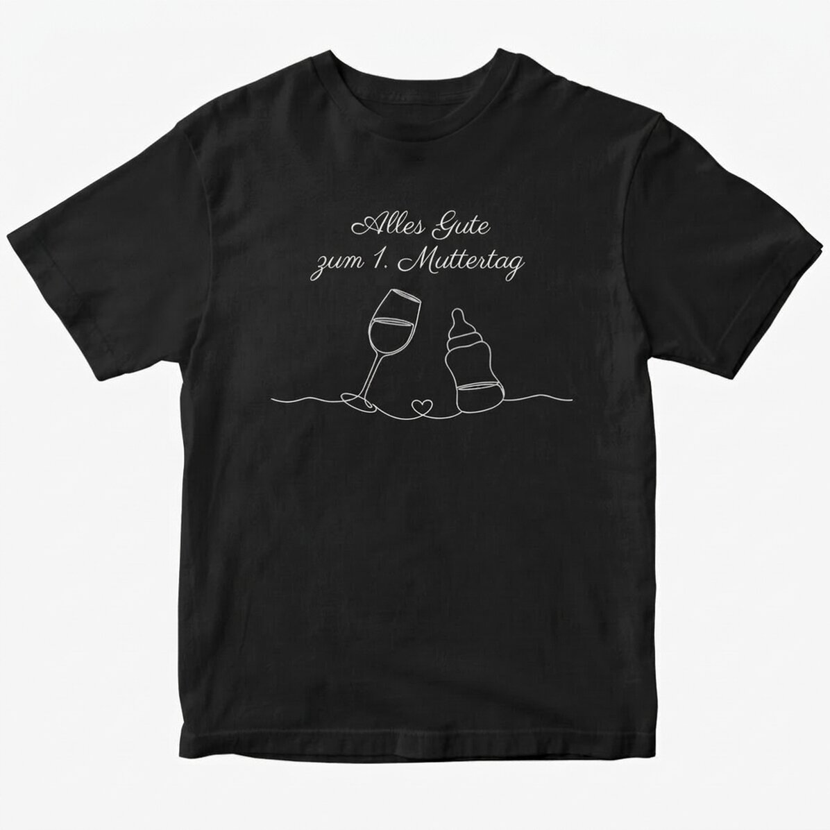 Personalisiertes Baumwoll-T-Shirt mit Aufdruck für werdende Mütter