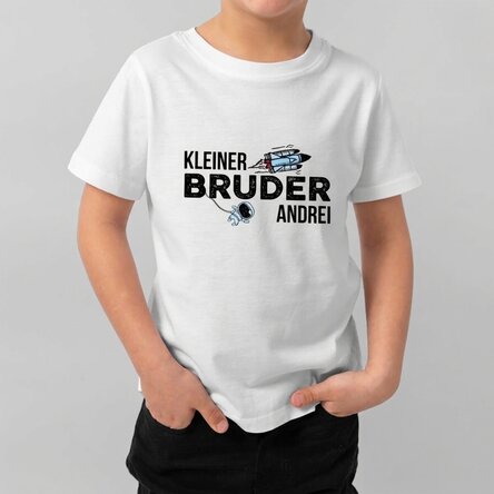 Personalisiertes Baumwoll-T-Shirt für Kinder mit Aufdruck – Brother