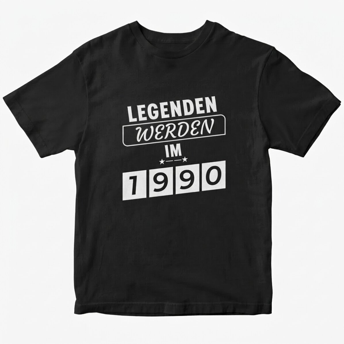Personalisiertes Baumwoll-T-Shirt mit Aufdruck – Legends are born in