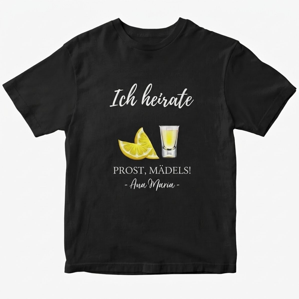 Personalisiertes Baumwoll-T-Shirt mit Aufdruck für Junggesellinnen