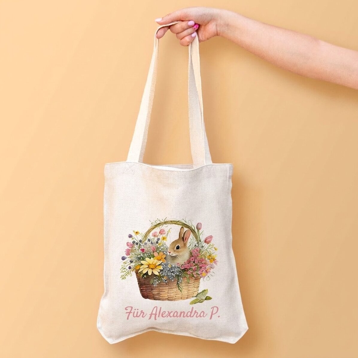 Personalisierte Tasche mit Namen – Hase