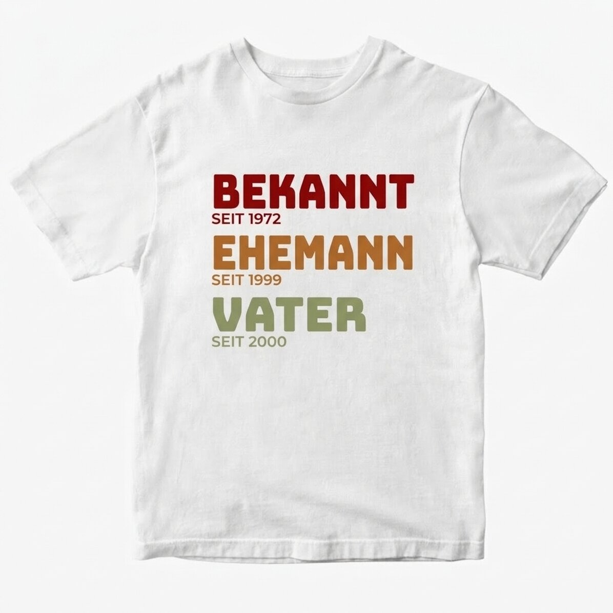 Personalisiertes Baumwoll-T-Shirt mit Aufdruck – Die Geschichte meines Vaters