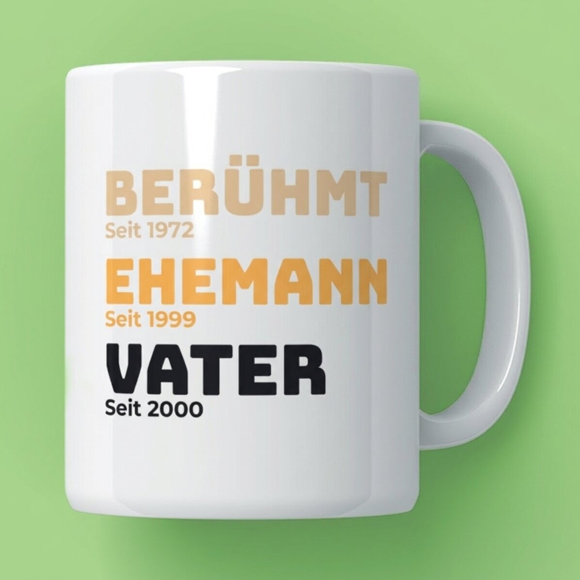 Personalisierte Tasse mit Text – Die Geschichte meines Vaters