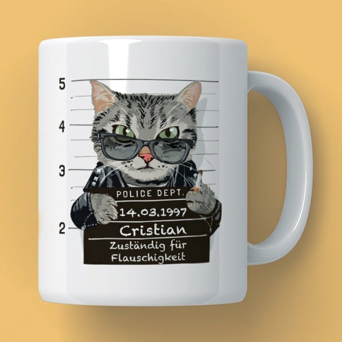 Personalisierte Tasse mit Text – Pufosenie