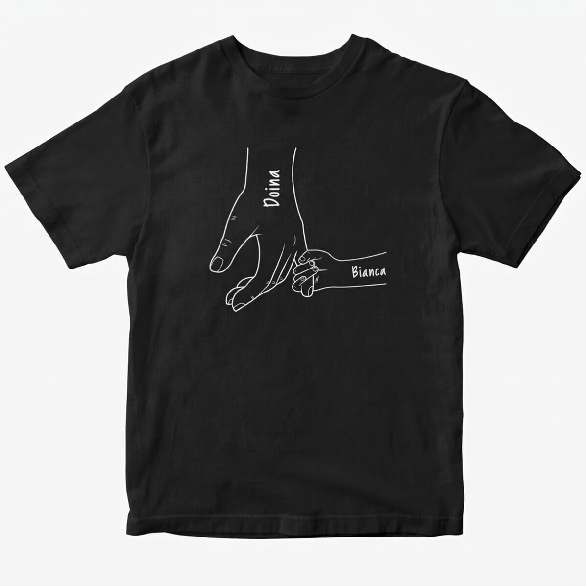 Personalisiertes Baumwoll-T-Shirt mit Aufdruck – Immer zusammen