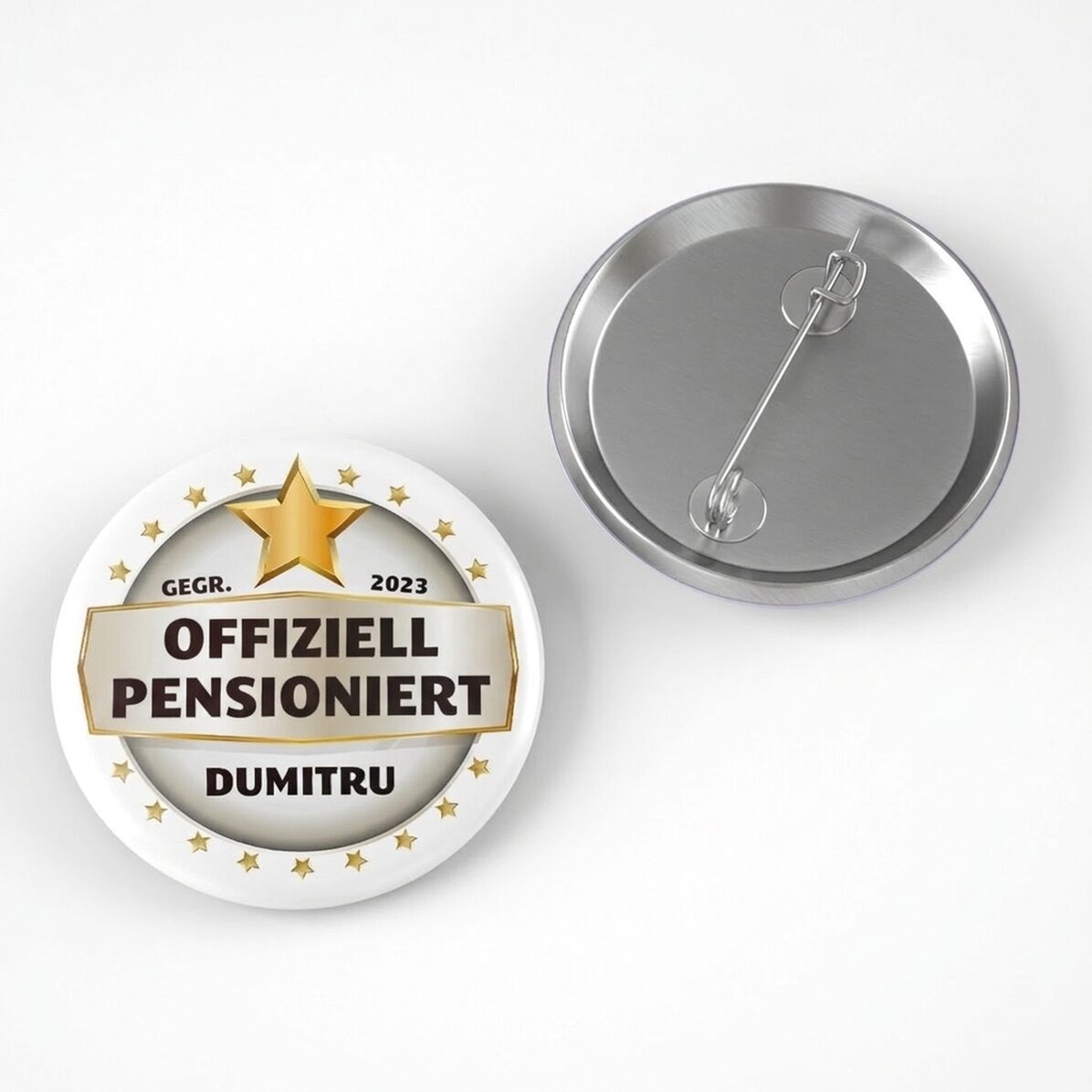 Personalisiertes Button mit Botschaft – Du bist ein Star