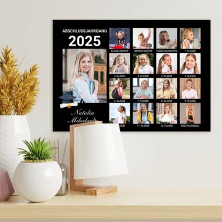 Individuell gestaltetes Poster mit 17 Fotos und Text – Abschlussfeier