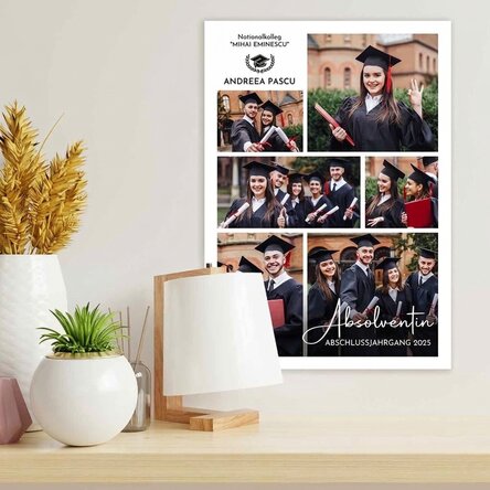 Individuell gestaltetes Poster mit 6 Fotos und Text – Abschlussfeier
