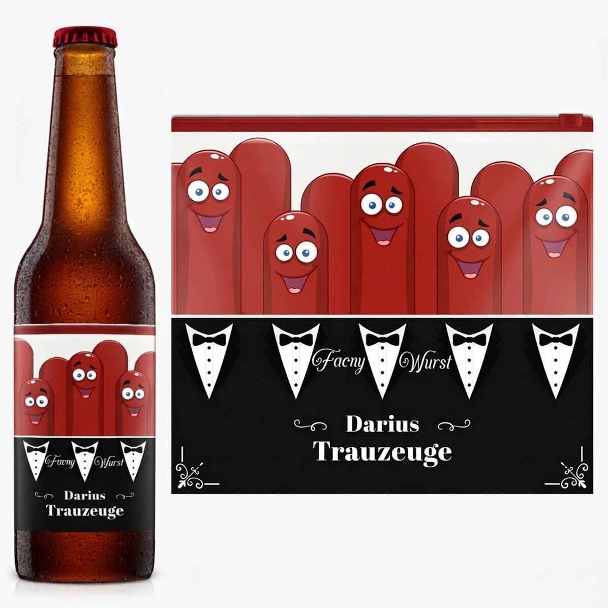 Bier mit individueller Beschriftung – Fancy Wurst