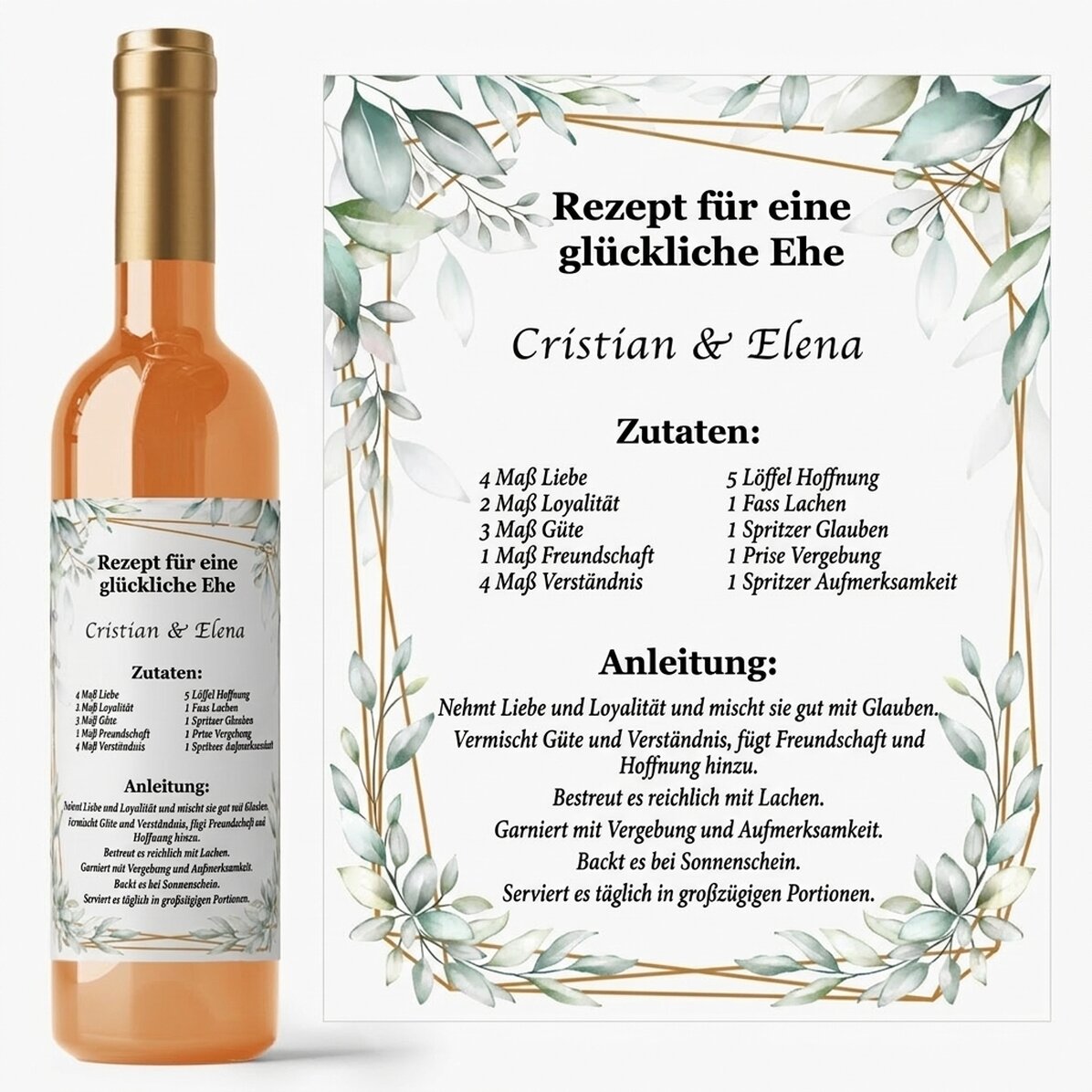 Wein mit persönlicher Botschaft – Das Rezept für eine glückliche Ehe