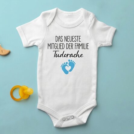 Personalisierter Baby-Body mit Aufdruck – Das neue Familienmitglied