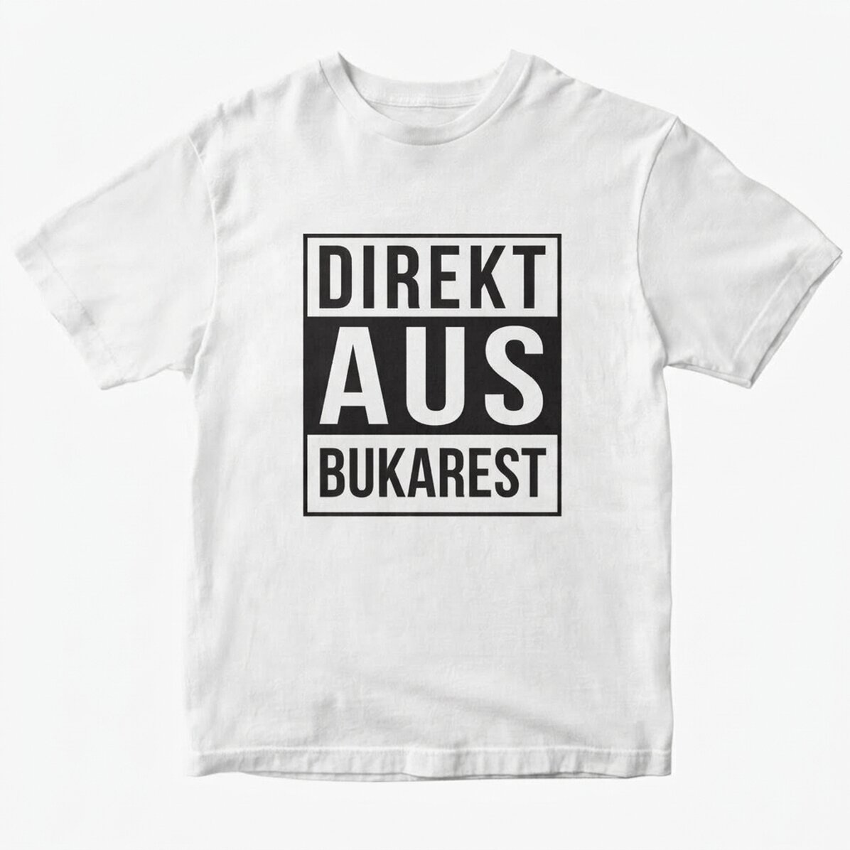 Personalisiertes Baumwoll-T-Shirt mit Aufdruck – Straight outta