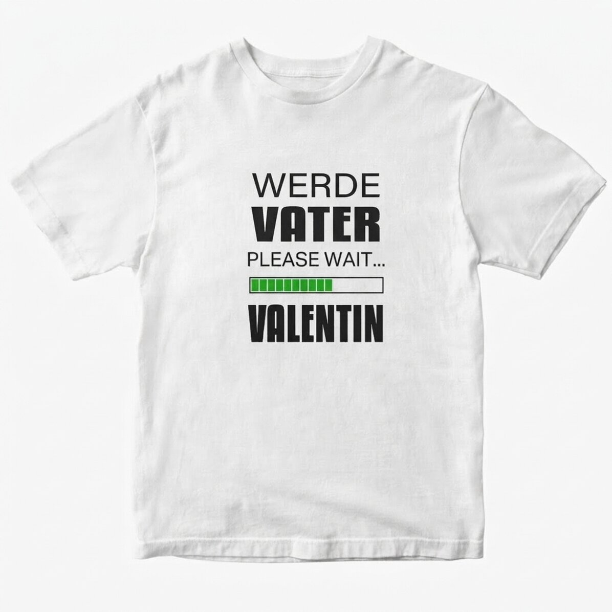 Personalisiertes Baumwoll-T-Shirt mit Aufdruck – „Becoming a father“