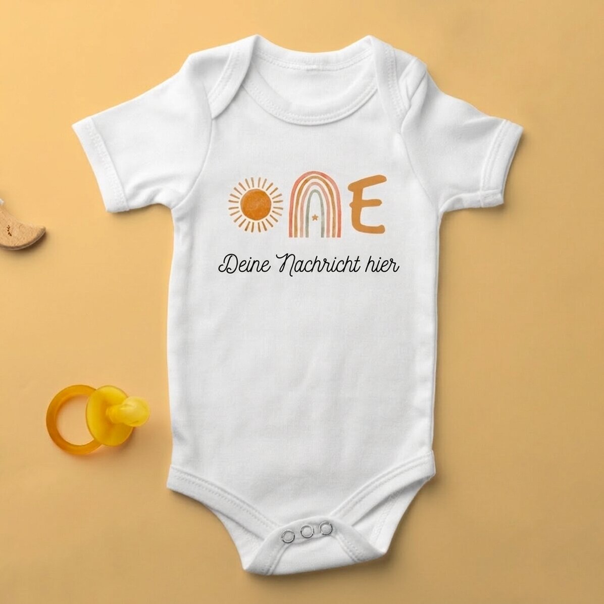 Personalisierter Baby-Body mit Namen – ONE