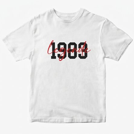 Personalisiertes Baumwoll-T-Shirt mit Aufdruck – Legend