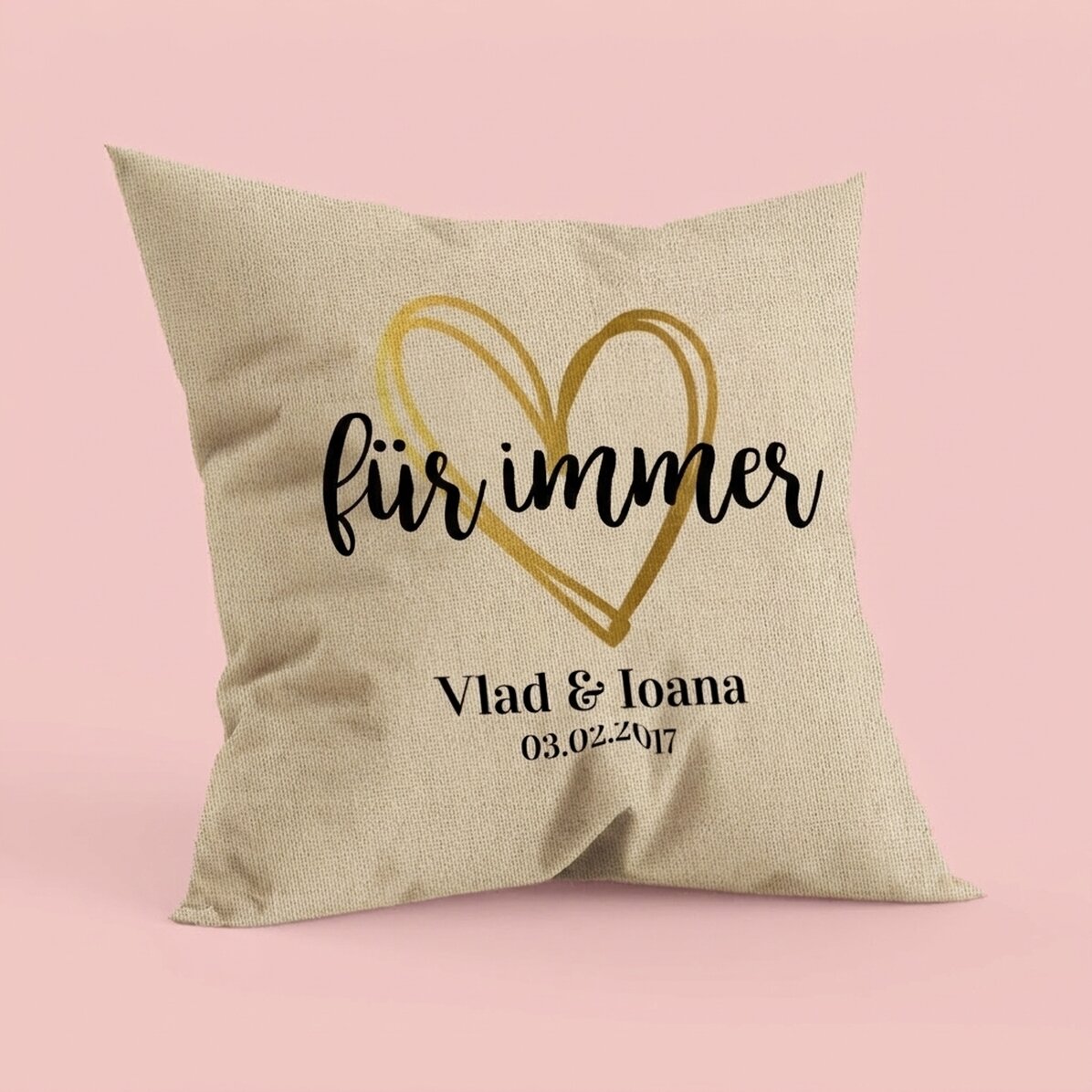 Personalisiertes Kissen für Paare – always – In