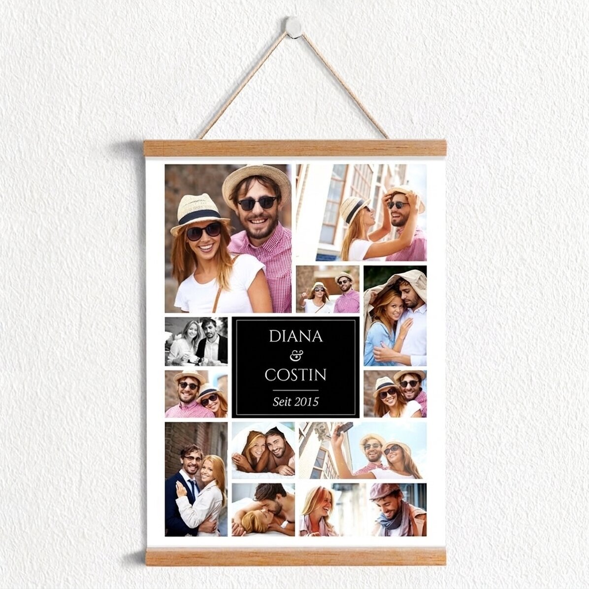 Personalisiertes Poster mit 12 Fotos