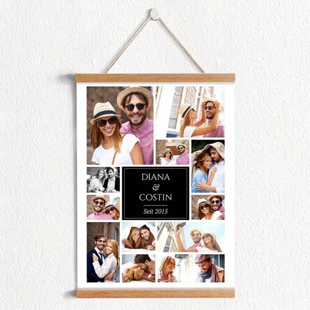 Personalisiertes Poster mit 12 Fotos