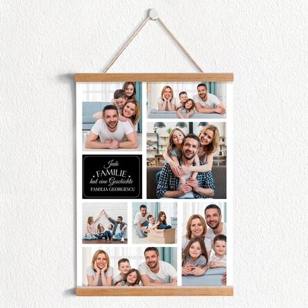 Personalisiertes Poster mit 7 Familienfotos