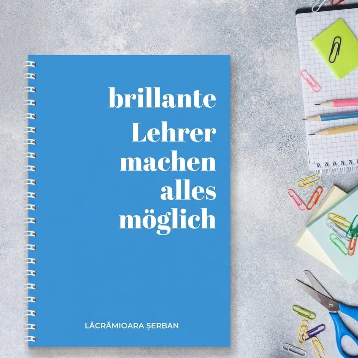 Personalisiertes Notizbuch mit Text – Brillante Lehrer
