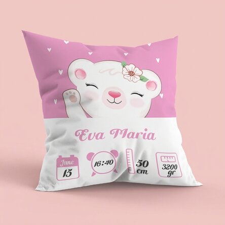 Personalisiertes Kissen mit Text, großes Format – Baby